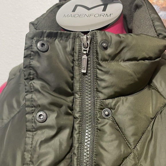 Eddie Bauer Premium Goose Down Quilted Puffer Vest Medium Zip Pockets Brown - Picture 9 of 16